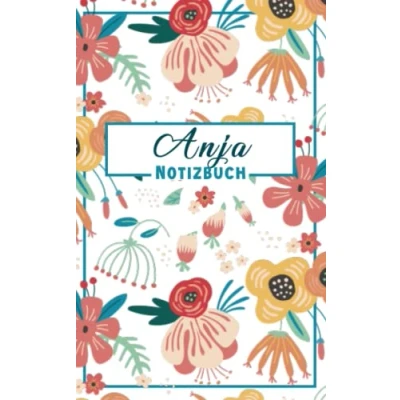 Abbildung von Anja Personalisiertes Notizbuch A5 Notizheft mit Namen: 120 Seiten, liniert, Tagebuch, Bullet Journal
