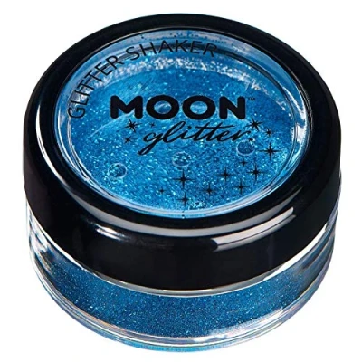 Abbildung von Fein Glitterstreuer von Moon Glitter 100% kosmetische Glitzer für Gesicht, Körper, Nägel, Haare und Lippen 5g Blau