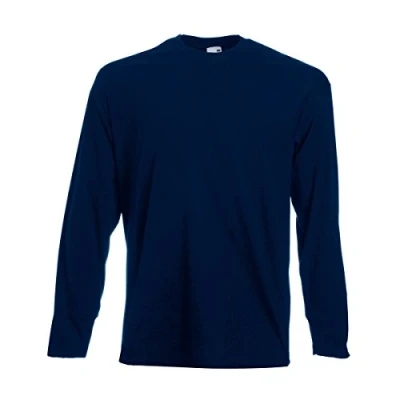 Abbildung von Fruit of the Loom Herren Langarmshirt, Dunkelblau, Größe M