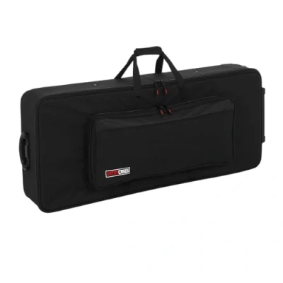 Abbildung von Gator Cases Lightweight Keyboard Case mit Ziehgriff und Rollen; passend für Standard 61 Note Keyboards Electric Pianos (GK 61)