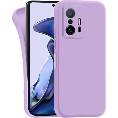 Abbildung von MyGadget Hülle für Xiaomi 11t Pro robuste Silikon Schutzhülle TPU Case Slim Silikonhülle Back Cover Kratzfest Handyhülle Matt Lila