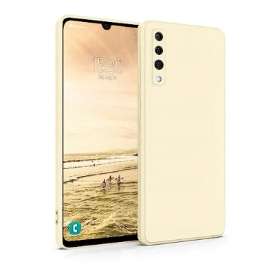 Abbildung von MyGadget Hülle für Samsung Galaxy A50 robuste Silikon Schutzhülle TPU Case Slim Silikonhülle Back Cover Kratzfest Handyhülle Matt Beige