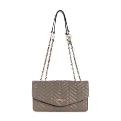 Abbildung von Guess Anning Convertible Xbody FLAP Umhängetasche, Damen, Größe: One Size, Dark taupe