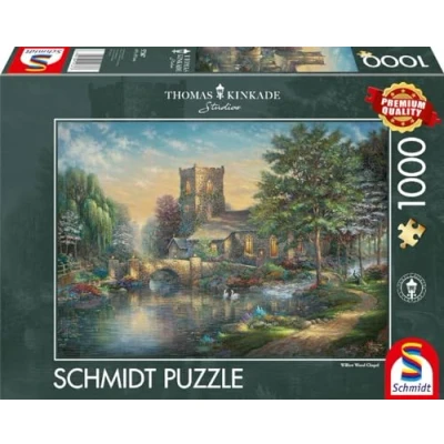 Abbildung von Schmidt Spiele Puzzle Thomas Kinkade Willow Wood Chapel 57367, 1000 Puzzleteile