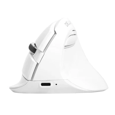 Abbildung von DeLUX Ergonomische Maus Kabellos, Wiederaufladbar Vertikale für Kleine Hände, Leise Klicks, 6 Tasten, 4000 DPI, 2.4G/Bluetooth 5.2 Dualer Modus Karpaltunnel (M618MINI Weiß)