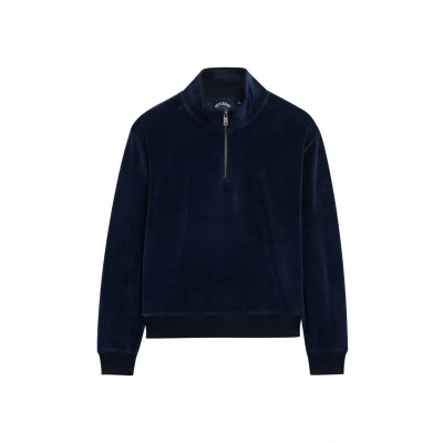 Abbildung von Superdry HALF ZIP Sweatshirt, Damen, Größe: 36, Richest navy