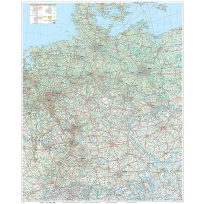 Abbildung von MARCO POLO Große Deutschlandkarte mit Ländergrenzen: Plano in Hülse (99 x 121,5 cm) (MARCO Panorama)