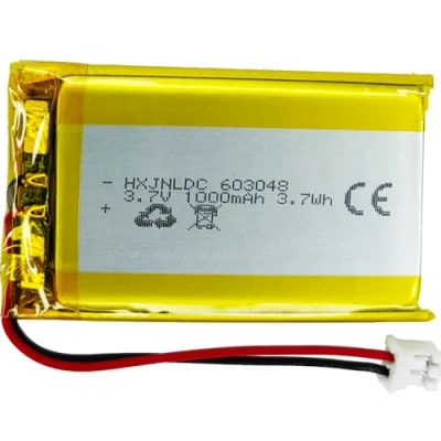 Abbildung von DC 3,7 V 1000 mAh 603048 wiederaufladbarer Lithium Polymer Akku, Batterieersatz für DIY Elektronikprodukte mit 3,75 V, Mobile Energiespeicherleistung, LED Leuchten