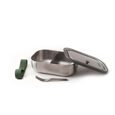 Abbildung von black+blum Lunchbox, (1 tlg.), mit Silikon Ventil, Gabel und Gurt, 1000 ml