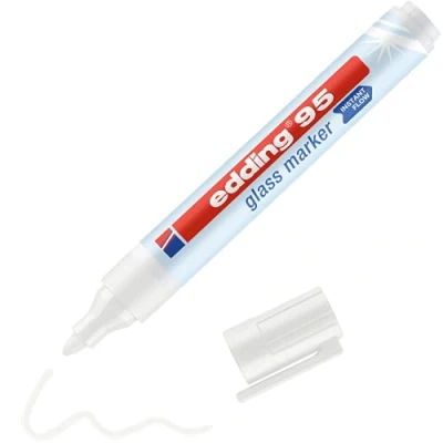 Abbildung von edding Marker 95 Glasmarker weiß (1er Blister)