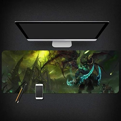 Abbildung von Mauspad Warcraft Speed ​​Gaming XXL Mousepad 900 x 400mm Großformat 3 mm Dicke Basis Perfekte Präzision und Geschwindigkeit, R