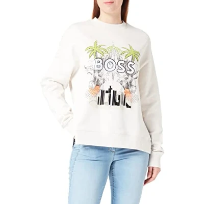 Abbildung von BOSS Sweatshirt, Damen, Größe: XL, Open white