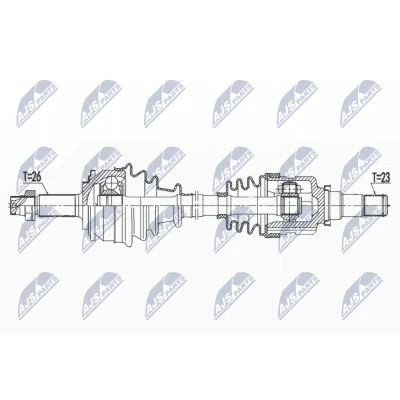 Abbildung von NTY NPW TY 165 Antriebswelle Vorderachse rechts 898 85 TOYOTA: Yaris III Schrägheck