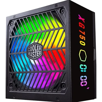 Abbildung von Cooler Master XG750 Plus Platinum PC Netzteil (EU) 80 (+92% Effizienz), 750W, vollständig modular, Echtzeit Display, 100% jap. Kondensatoren, 135mm FDB ARGB Lüfter