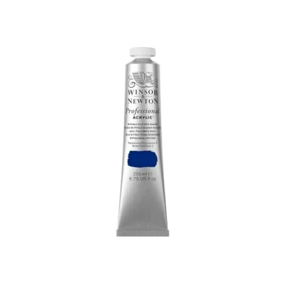 Abbildung von Winsor &amp; Newton 2337514 Professional Acrylfarbe in Künstlerqualität, hohe Farbbrillanz Deckkraft, Archivqualität, 200ml Tube Phthaloblau Rotton