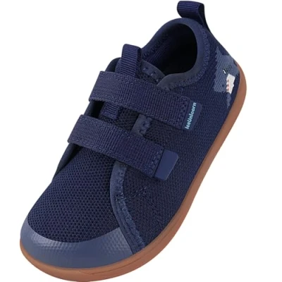 Abbildung von IceUnicorn Kinder Barfußschuhe Breite Zehenbox Jungen Mädchen Hausschuhe Minimalistische Outdoor Traillaufschuhe Walking Schuhe(Marine, 24EU Weit)