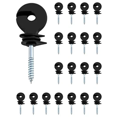 Abbildung von QWORK 20 Stück Ringisolator, Weidezaun Isolatoren, Ringisolatoren, für Seile, Drähte und Litzen.