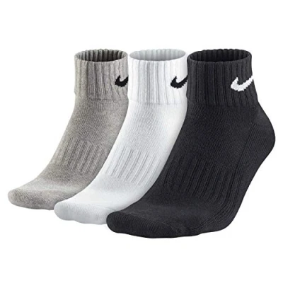 Abbildung von Nike Socken Herren Damen One Quater Socks 2 Paar, 4 8 Paar Kurze Socke Knöchelhoch Weiß Schwarz Gemischt (weiss grau schwarz) Größe 34 36 38 40 42 44 46 48 50