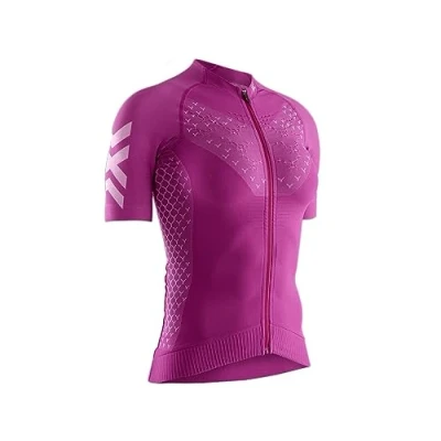 Abbildung von X Bionic Damen Twyce 4.0 Bike Zip, Short Sleeve Shirt, Purple/Arctic White, M