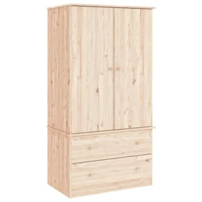 Abbildung von vidaXL Kleiderschrank ALTA 90x55x170 cm Massivholz Kiefer (1 St)