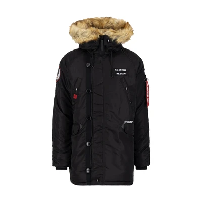 Abbildung von Alpha Industries N3B Airborne Wintermantel, Herren, Größe: Large, Black