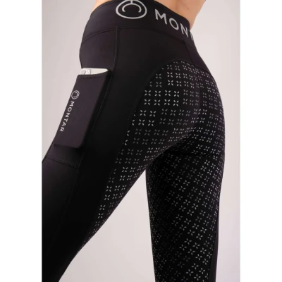Abbildung von Montar Reitleggings Selena Pull On Full Grip Schwarz 46