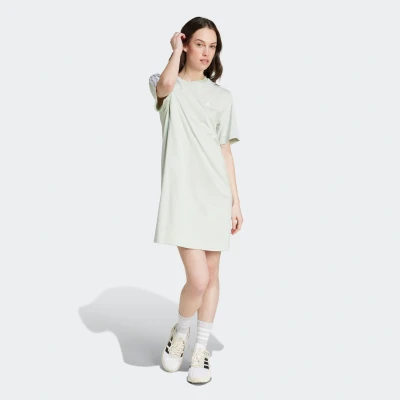 Abbildung von adidas Sportswear Essentials 3 Stripes Single Boyfriend TEE Dress Jerseykleid, Damen, Größe: Large, Linen green