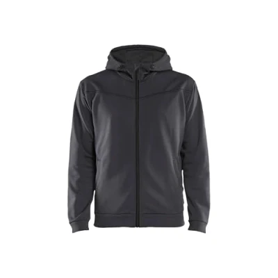Abbildung von Blaklader 336325269699XS Hoodie mit Reissverschluss, Mittelgrau/Schwarz, Größe Xs