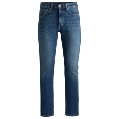 Abbildung von BOSS Delaware Jeans Straight Leg, Herren, Größe: 35x32, Dark blue fourteen