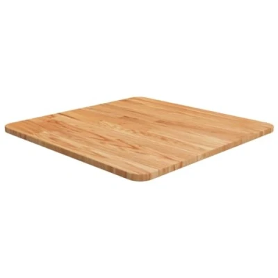 Abbildung von vidaXL Tischplatte Quadratisch Massivholzplatte Eichenplatte Holzplatte Platte Ersatztischplatte Hellbraun 50x50x1,5cm Behandelte Eiche