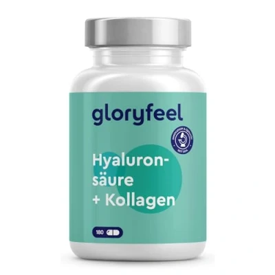 Abbildung von gloryfeel® Hyaluron 200 mg + Collagen 1.000 180 St