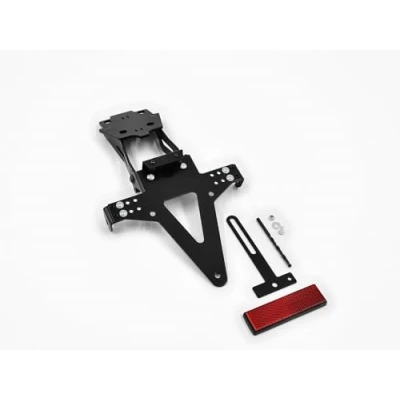 Abbildung von ZIEGER 10002312 Kennzeichenhalter Kennzeichenträger Nummernschild Halter Halteplatte (inkl. Kennzeichenbeleuchtung und Rückstrahler) Umbau Streetfighter Standard komplett