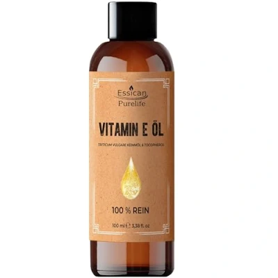 Abbildung von Vitamin E Öl 100 ml für Haut und Haare, reines VIT 100% reines, natürliches Gesicht Nägel, Narben