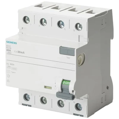 Abbildung von Siemens FI Schutzschalter 4polig 40 A 400 V 5SV3444 6 (5SV3444 6)