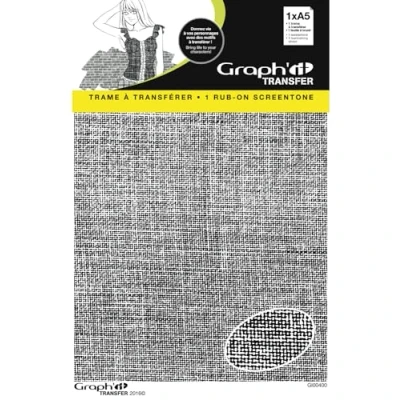 Abbildung von GRAPH&#039;IT Bedruckter Rahmen zum Zeichnen und Illustrieren Manga Trockentransfer Aufkleber Format A5 Motiv 1