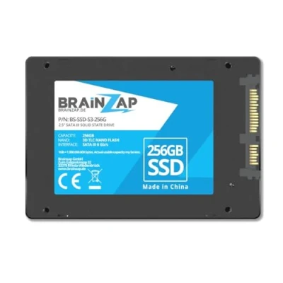 Abbildung von BRAINZAP 256GB SATA III 2.5 Zoll SSD 6 GBit/s 550MB/s Lesen 500MB/s Schreiben Solid State Drive