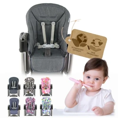 Abbildung von BAMBINIWELT Sitzkissen Ersatzbezug Kissen Bezug für Peg Perego Tatamia (meliert dunkelgrau)