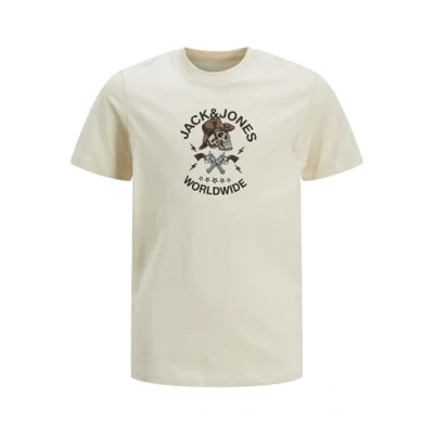 Abbildung von JACK&amp;JONES JUNIOR Jungen Jorseven Skull Tee Crew Neck Sn Jnr T Shirt, Buttercream, 164 EU