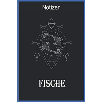 Abbildung von Notizen: Sternzeichen Fische DIN A5 120 blanko Seiten Notizbuch Tagebuch Malbuch Schreibheft Planer