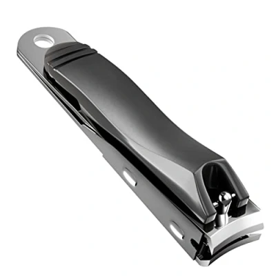 Abbildung von JeoPoom Nagelknipser, Edelstahl Hochwertiger Nagelschneider, Gebogenes Klingendesign, Scharf und Ohne die Rüstung zu Verletzen, Nail Clipper Geeignet für Fußnägel Fingernäge(Grau)