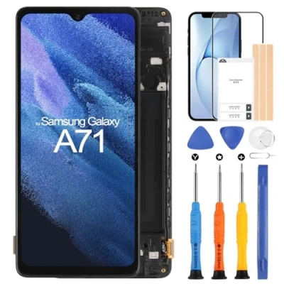 Abbildung von LCD Bildschirm für Samsung Galaxy A71 A715 2020 SM A715F A715F/DS 6,7 Zoll Display Digitizer Glas Touch Screen Assembly mit Werkzeugen, Ohne Fingerabdruckfunktion