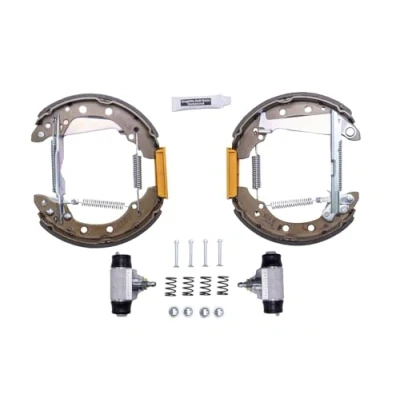 Abbildung von HELLA Shoe Kit Pro 8DB 355 022 711 Bremsensatz, Trommelbremse mit Radbremszylinder, Stellelement VOLKSWAGEN: Lupo / 3L, GOLF 3, SEAT: Arosa