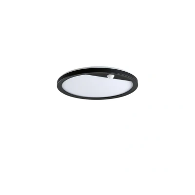 Abbildung von Paulmann LED Außen Wandleuchte &quot;Außenpanel Lamina rund 280mm 3000K 14,5W 1200lm 230V Kunststoff&quot;, 1 flammig, Backlight Bewegungsmelder seewasserresistent IP44