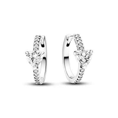 Abbildung von Pandora Sparkling Heart Ohrringe, Damen, Größe: One Size, Sterling silver