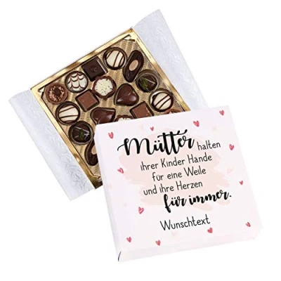 Abbildung von Herz &amp; Heim® Lindt Pralinen zum Muttertag mit Spruch und eigener Widmung