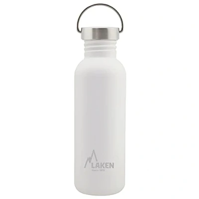 Abbildung von Laken Basic Edelstahlflasche, Trinkflasche Weite Öffnung mit Edelstah Schraubverschluss, BPA frei 0,75L, Weiß