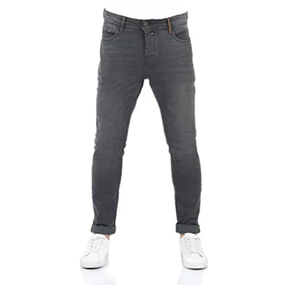 Abbildung von riverso Herren Jeans Hose RIVToni Tapered Fit Jeanshose Baumwolle Denim Stretch Grau w29 w30 w31 w32 w33 w34 w36 w38 w40, Farbe:Grey (G121), Größe:36W / 32L