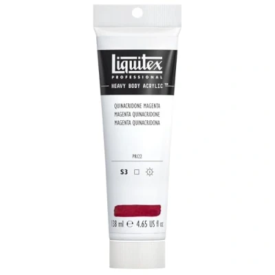 Abbildung von Liquitex 1047114 Professional Heavy Body Acrylfarbe in Künstlerqualität mit ausgezeichneter Lichtechtheit buttriger Konsistenz, 138ml Tube Quinacridone Magenta