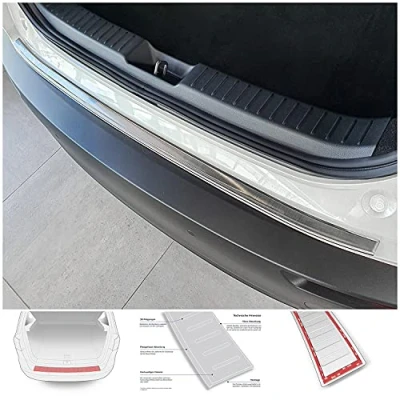 Abbildung von teileplus24 AL143 Ladekantenschutz Aluminium kompatibel mit Mazda CX 30 DM 2019 , Farbe:Silber