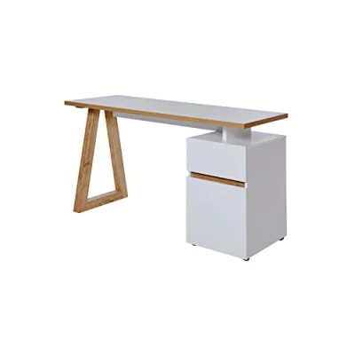 Abbildung von Amazon Marke Movian Club Schreibtisch mit 1 Schublade und Tür, 139,7 x 54,9 76,2 cm, Weiß
